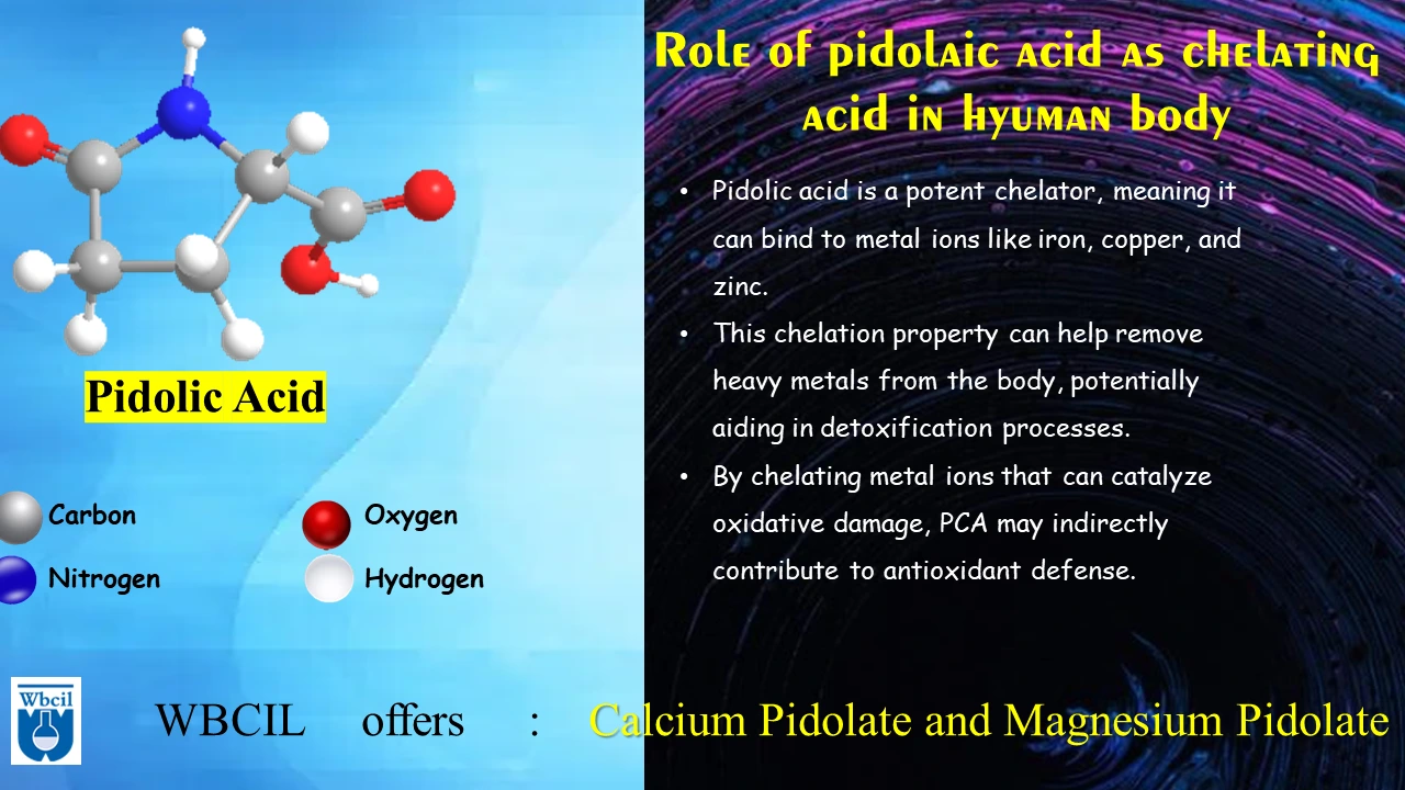 Pidolic acid and its applications